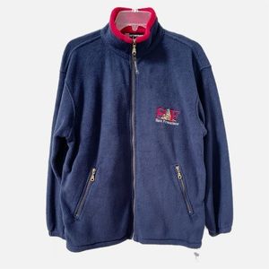 San Francisco Fleece Full Zip Jacket Navy Blue Size Small
